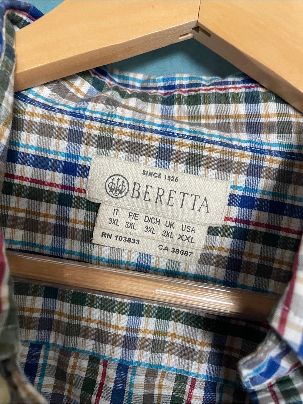 Brixton Men's Blue Multi-Check Button-Down Dress Shirt - Picture 2 of 4